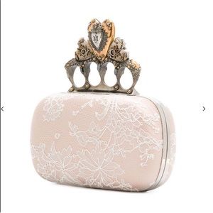 Alexander McQueen Heart lace clutch